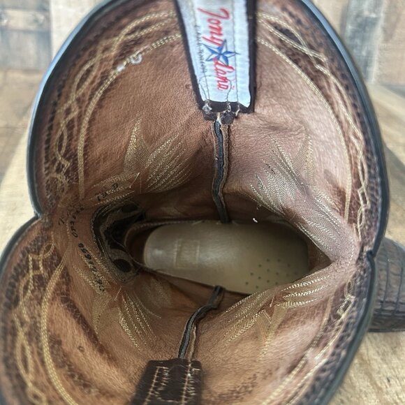 Tony Lama Vintage Caiman Western Cowboy Boots Mens 13 D - Picture 7 of 12